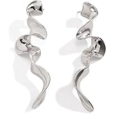 Irregular WaterDrop Earrings Melted Liquid Asymmetrical Drop Earrings for Women Embrace Minimalist Statement Earrings Jewelry