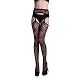 Coromose® Womens Sexy Lingerie Net Lace Top Garter Belt Thigh Stocking Pantyhose