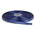 Topenca Supplies 1/4 Inches x 50 Yards Double Face Solid Satin Ribbon Roll, Dark Blue