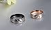 His or Hers (Priced Separate) Korean Style Titanium Stainless Steel Couple Heart in Love Wedding Bands Set Ring with Cubic Zirconia Stone-JCR051