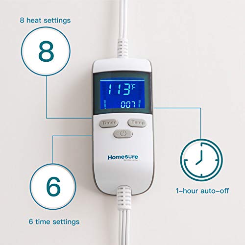 Homesure Heating Pad for Back Pain and Cramps Relief with Auto Shut Off Electric Heating Pad with Moist Dry Heat Therapy  (12x24 inches) - Thumbnail 6
