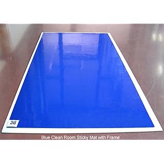 Clean Room Sticky Mat Frame – with 1 Pad (30 Sheets), Blue