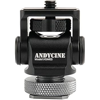 ANDYCINE Mini Hot Shoe Stand Monitor Mount Vlogger Original Mount 176 Degree Upper Rotation 360 Degree Base Rotations with Screw Fixture Camera EDC Tools Box(Version 1.2)