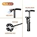 Mudo nest Folding Cane Foldable Walking Cane with LED Light Walking Stick for Men Women, 360° Pivoting Base + 1 Single Cane Tips Sturdy & Safety T Handle Fold-up Collapsible Carrying Bag Adjustable
