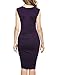 ANGVNS Women's V Neck Padded Sleeveless Night Party Dress(Purple L)