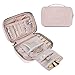 BAGSMART Travel Jewelry Storage Cases Jewelry Organizer Bag for Necklace, Earrings, Rings, Bracelet, Soft Pink