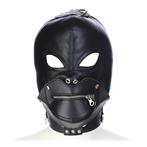 Santchcz BDSM Restraints Fetish Hood Mask Sex Toys Open Eye Bondage Mask Party Slave Punish Headgear Mask Adult Games Sex Products