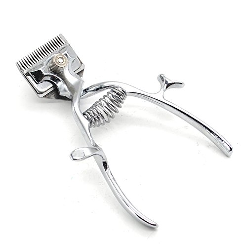 Manual Haircut Trimmer Hand Hair Clippers Hair Grooming Tool Manual Clipper Haircut Hand Push Low Noise Non-Electric Hair Cutter(silver) - Thumbnail 2