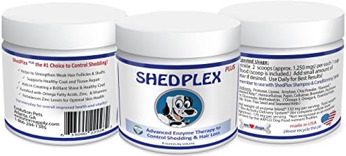 ShedPlex PLUS - Top Choice to help Stop Dog Shedding. Creates an Amazing Coat and while providing Shed Relief for Dogs. Top Rated Dog Shedding Supplements to Reduce Dog Shedding
