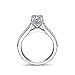 Hafeez Center 1ct 6.5mm Round Brilliant Cut Simulated Diamond CZ Solitaire Engagement Rings, Rhodium Plated Sterling Silver