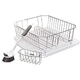 Rubbermaid Antimicrobial Sinkware Set, 4 Pieces, Chrome FG1F91MACHROM