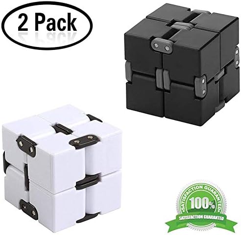 Gamtec Fidget Magic Blocks Infinity Cube Puzzle Flip Cube Ball Anti Anxiety Relieves Stress Relief Time Killer Hand Wrist Twister Toys For ADD, ADHD, Anxiety,Autism For Adults Kids(2PCS)