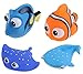 NF orange 4 PCS Finding Dory Nemo Squirt Bath Squirters Toys Figures for Kids Baby Shower Swim