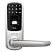 3 Pack - Ultraloq UL3 Bluetooth Enabled Biometric Fingerprint and Touchscreen Smart Lever Locks. Satin Nickel “Smart Phone not included”