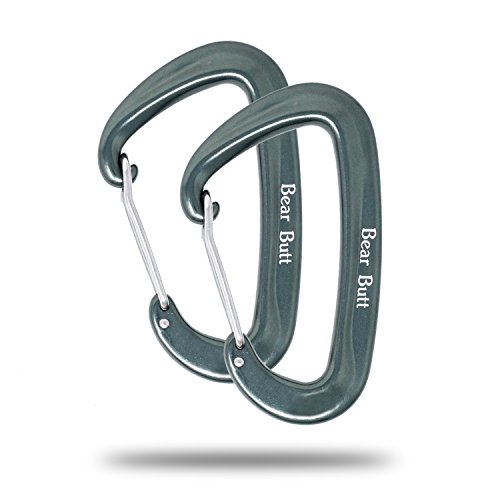 Bear Butt Wire Gate Carabiners (Gray) - Thumbnail 2