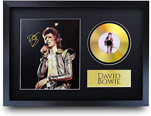 David Bowie with Gold Disc (A3 Framed)