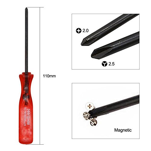 HATOLY 8pcs Repair Full Tools Disassembly Screwdriver Kit Game Bit Set for Switch