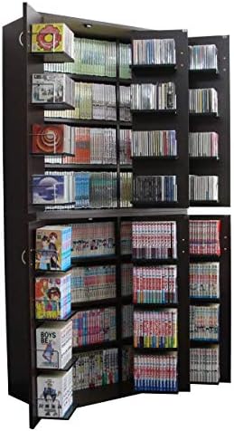 Dvdラック ブルーレイ Dvd収納 ラック ２個組 Cdラック Cd収納棚 大容量収納 日本製 ダークブラウン Js70 Set2 Dbr