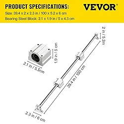 VEVOR Linear Rail Slide SFC20-1000mm 2 PCS 39.4