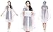 Women Fashion EVA Hiking Raincoat Travel Rain Cape Poncho (Transparent-pink)