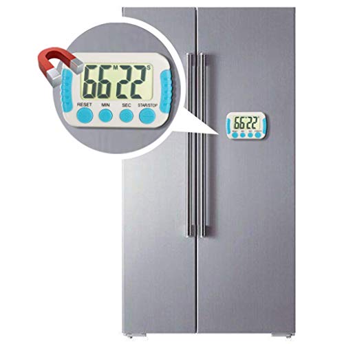 Classroom Or Meeting Timers for Kids and Teacher Digital Kitchen Timer, Count-Up & Count Down for Cooking Baking Sports Games Office Study (1 White 1 Green)