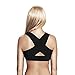 PosturX Personal Posture Corrector With Breathable Silky Weave- Black (Small)