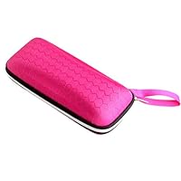 Mimgo Store Protable Rectangle Zipper Sunglasses Hard Eye Glasses Case Eyewear Protector Box (Pink)