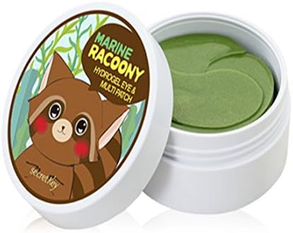 Racoony Wrinkle Care Properties Patch,Dark Circles,Wrinkle ,Hydrogel Eye&amp;Spot Patch,90Sheets (GREEN)