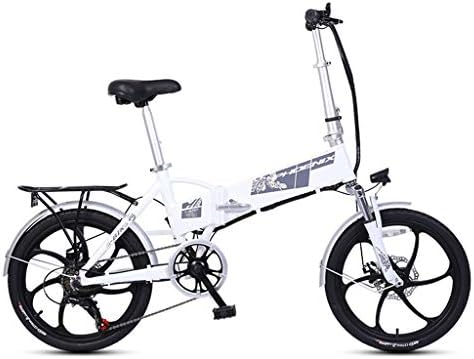 Folding Bikes Folding Electric Bicycle Lithium Battery Moped Mini Adult Battery Car For Men And Women Small Electric Car, Battery Life 40-50km (Color : White, Size : 160 * 36 * 75cm)