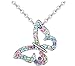 Kiokioa Butterfly Necklaces for Birthday Gift Jewelry for Women(Colorful)