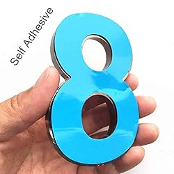 HopeWan 4in Mailbox Numbers #8, Self Adhesive House