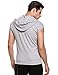 Bluetime Men's Summer Casual Hooded Sleeveless T-shirt Tank Tops (S, Gray)