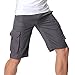 Greatrees Men's Cotton Zipper Multipocket Fitted Cargo Shorts