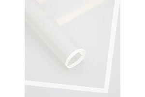 VOWOVOSDAY 20 Pcs Flower Wrapping Paper,Waterproof Flower Bouquet Wrapping Paper Florist Bouquet Supplies DIY Craft Gift Packing 23x23Inch(4-White)