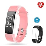 Lintelek Fitness Tracker, Heart Rate Monitor Activity Tracker with Connected GPS Tracker, Step Counter, Sleep Monitor,Waterproof Pedometer for Android and iOS Smartphone