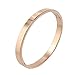 7th Element Love Bangle Polished Stainless Steel Classical Band Bangle Bracelet for Womens Mens 6.3inch-7.1inch