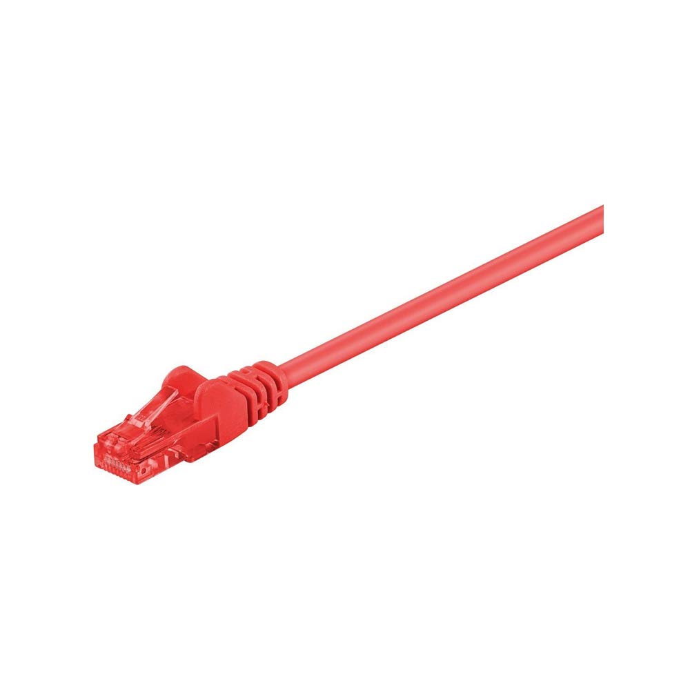 Goobay 95666 CAT 6 Patch Cable, U/UTP, Red, 25 m Length