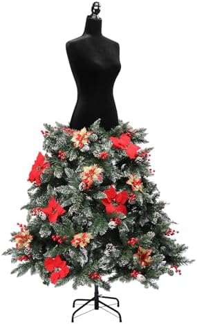 Amazon.com: Goplus 5ft Pre-Lit Dress Form Christmas Tree, Artificial Hinged Xmas  Tree with Female Mannequin Torso, Shawl, Necklace, 465 Branch Tips, 100  Warm White Globe LED Lights, Home Office Holiday Decoration :