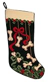 Dog Bones & Ribbons Dog Needlepoint Christmas Stocking