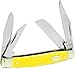 Old Timer 44OTY Workmate 5.4in S.S. Traditional Folding Knife with 2.2in Clip Point Blade and Yellow Handle for Outdoor, Hunting, Camping and EDC