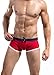 DESMIIT Men's Rope Waist Design Swim Briefs ,Red , US Small / Tag L(28