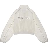 Matin Kim, Coating Crop Blouson, Ivory