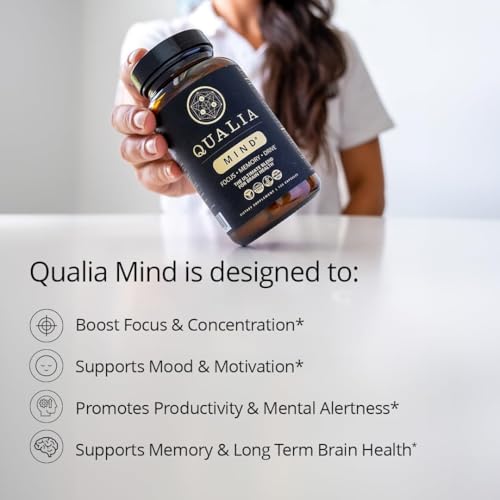 QUALIA MIND | The Ultimate Blend For Brain Health* | Doctor-Formulated Nootropic To Fuel Focus & Concentration* | Supports Long Term Brain Health| Maintain Drive & Productivity | 2 Month Supply