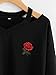 Teen Sweater,Hemlock Women's Juniors Hollow Shoulder Sweatshirt Rose Causal Tops Blouse (M, Black)