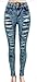 Delcoce Women Distressed Skinny Jeans Destroyed Ripped Hole Long Denim Pant S-XL