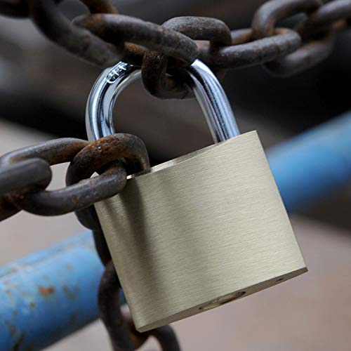 SEPOX Keyed Padlocks 40mm Wide Brass Padlock with Key Same ¼” Shackle