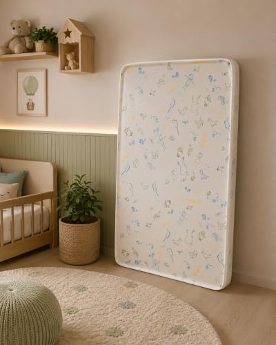 Colchão Berço Infantil D18 100x70x7cm Antialérgico Capa Algodão