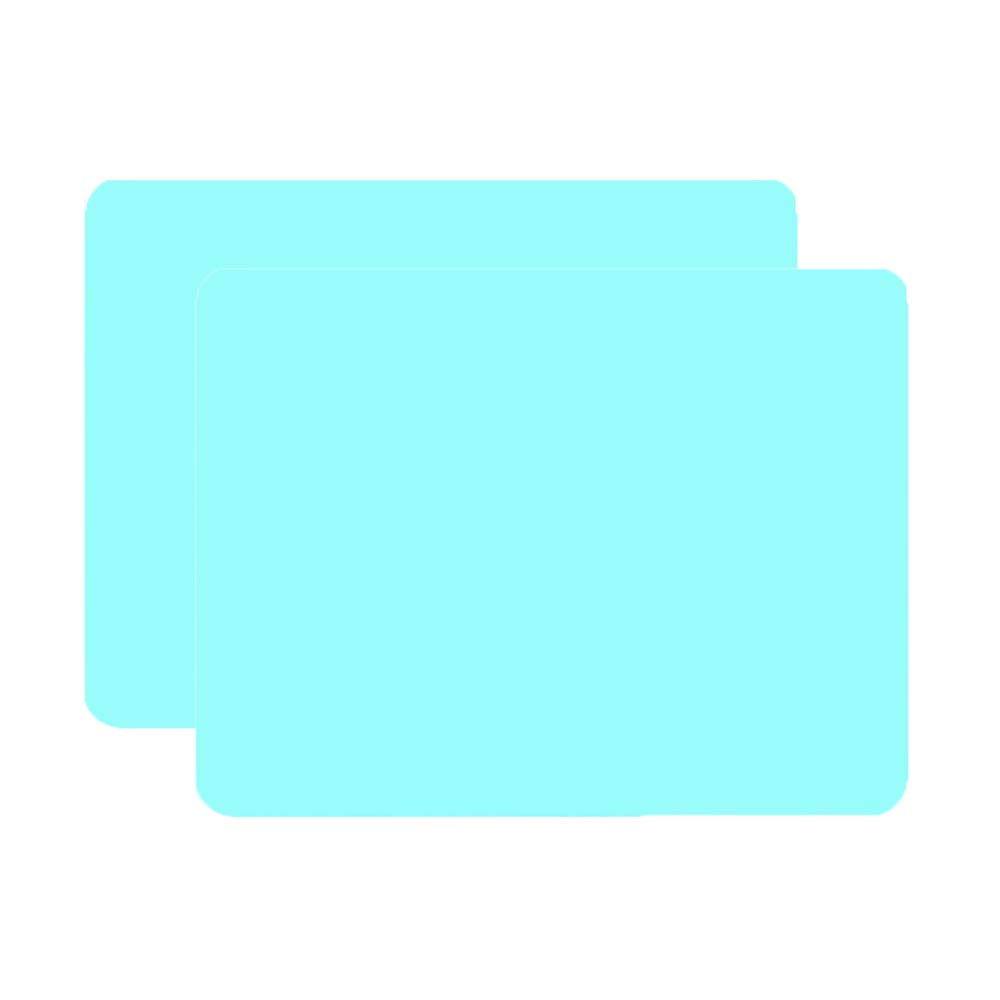 NEW 40x30cm Silicone Placemats for Kids, More Thicker and Heavier, Non Stick Heat Resistant Tablemat, Kitchen Dining Table Mats Place Mat (Light Blue T:0.1cm, 2)