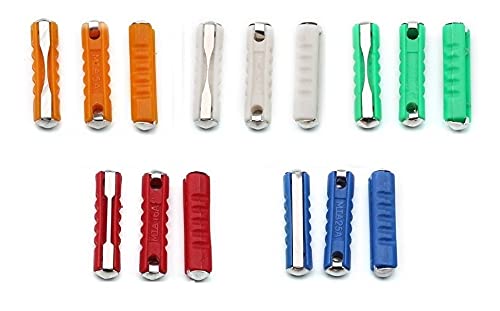 Fafeicy 200Pcs Multicolor Torpedo Shaped Car Assortment Kit for European Old Car s with One Plastic Storage Case, Holders