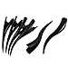 uxcell® Loaded Single Horn Shape Large Beak Hair Clips Alligator Barrette 6 Pcs Black